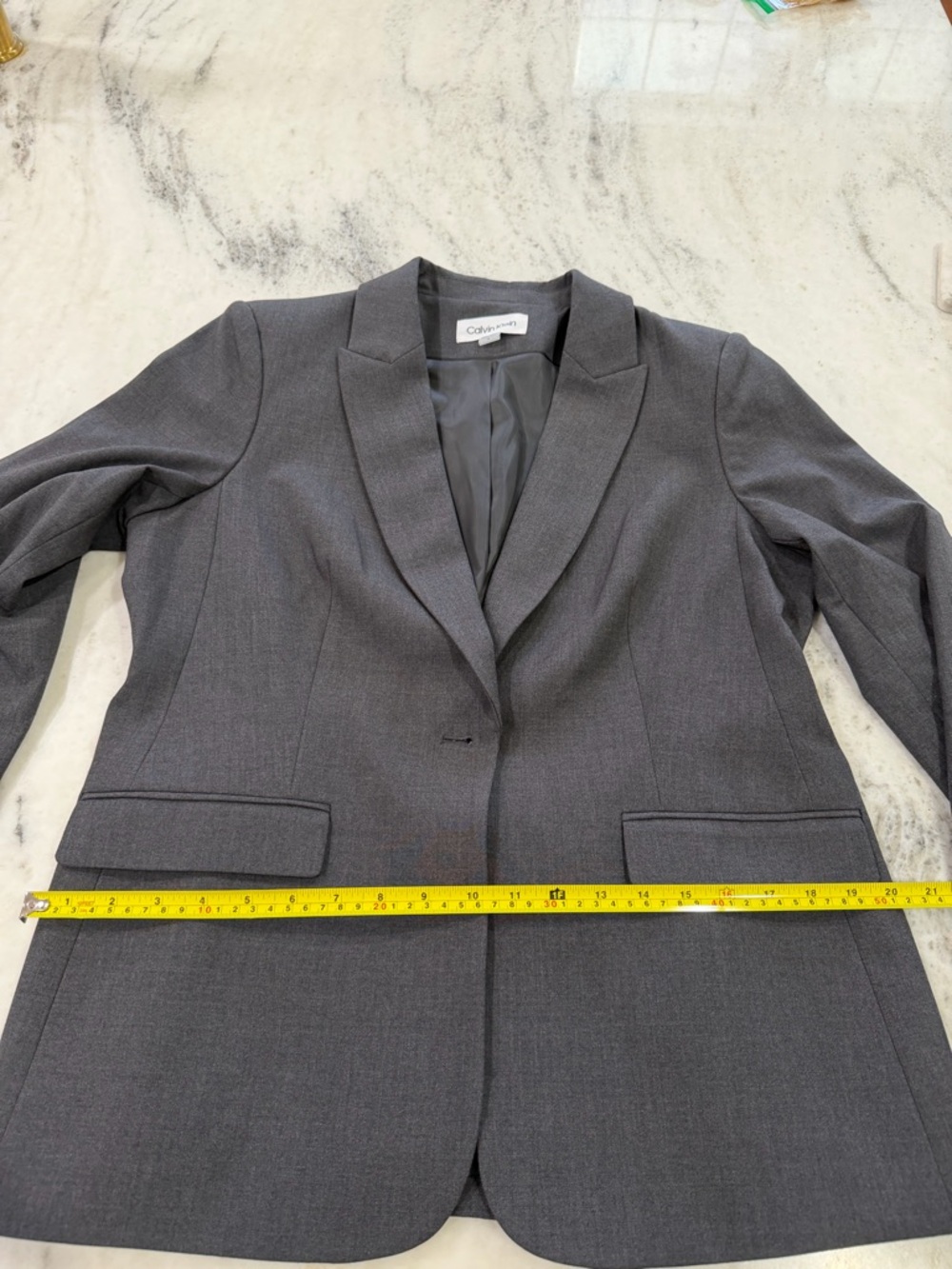 Calvin Klein charcoal Women's Single-Button Blazer with Matching Pants - Picture 10 of 10